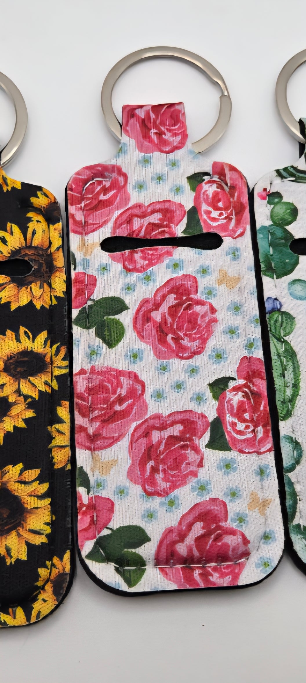 Neoprene Lip Balm Holders Sunflower Floral Cactus